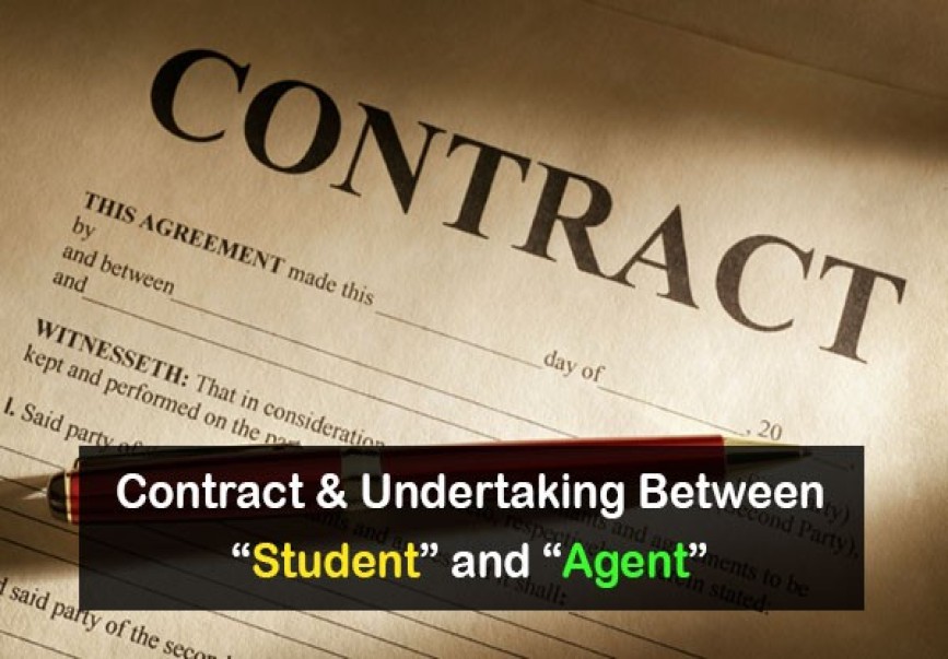 Contract & undertaking between “Education Consultancy Name” & Student